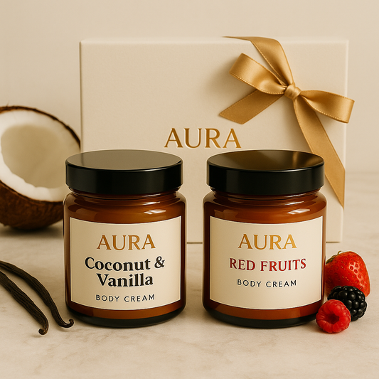 Pack Dúo AURA – 2 Cremas + Caja Regalo